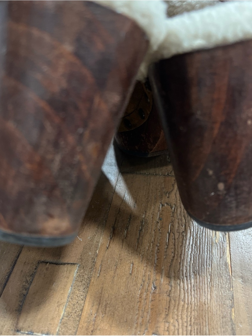 Sezane Taylor Heeled Clogs UK 36 US 5.5 Suede Shearling Lined Platform Buckle - Picture 6 of 13
